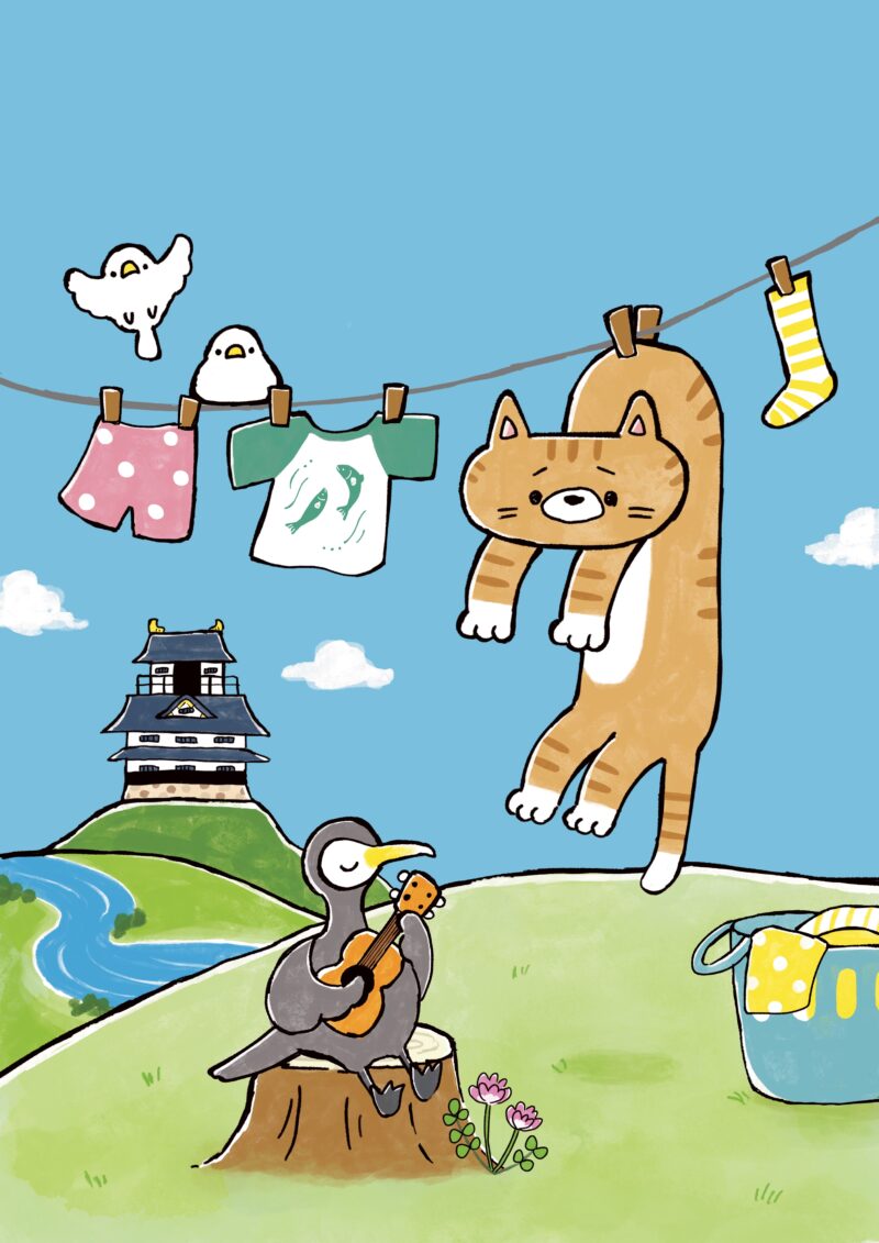 岐阜開成学院 / パンフレット、表紙イラスト